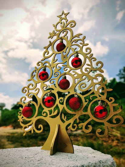 Laser Cut Christmas Tree Bauble Hanger