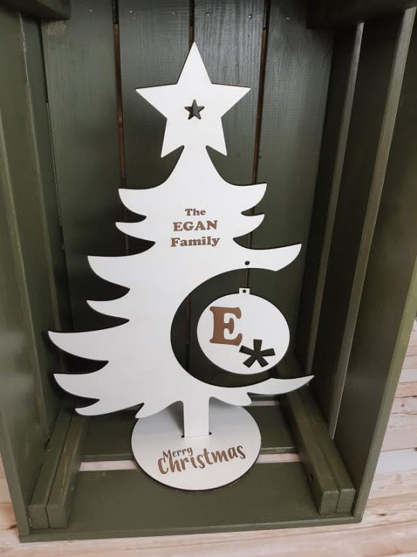 Laser Cut Christmas Tree Ornament Hanger with Ornament Collection
