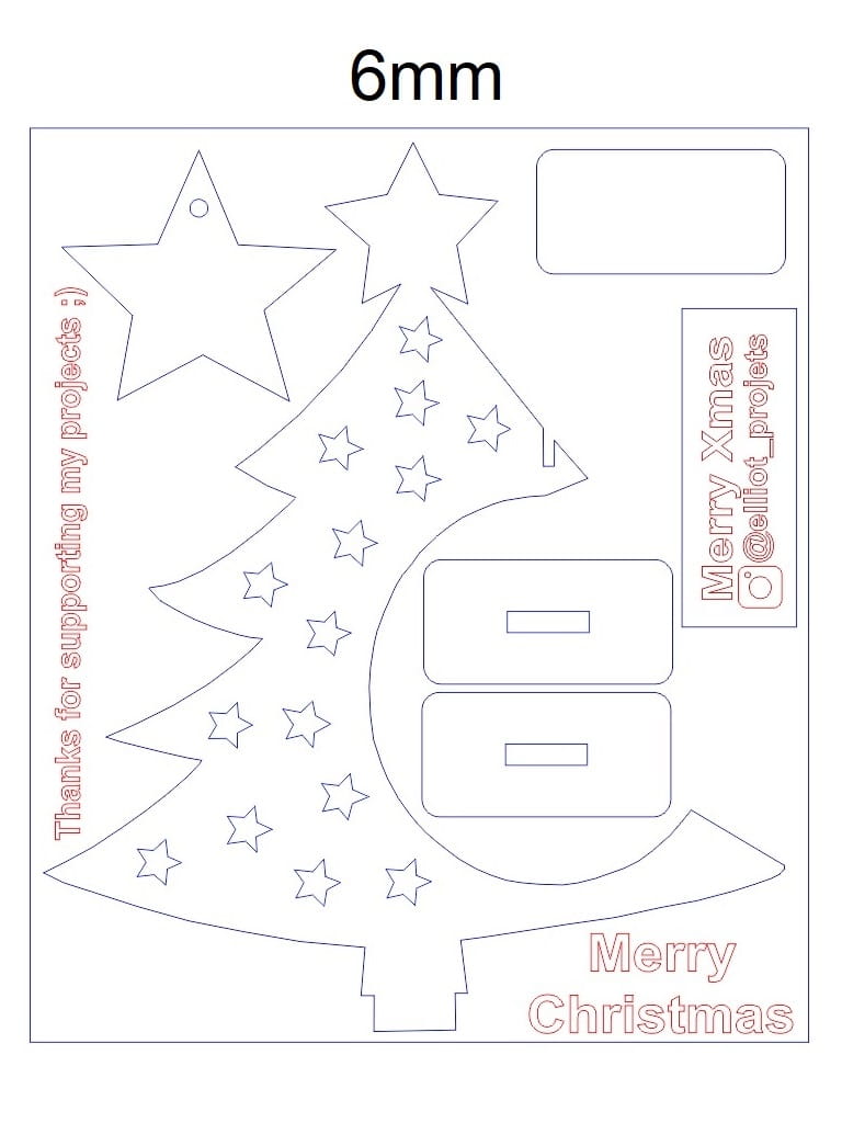 Laser Cut Freestanding Christmas Tree Decoration