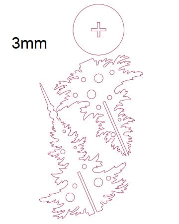 Laser Cut Decorative Wooden Christmas Tree