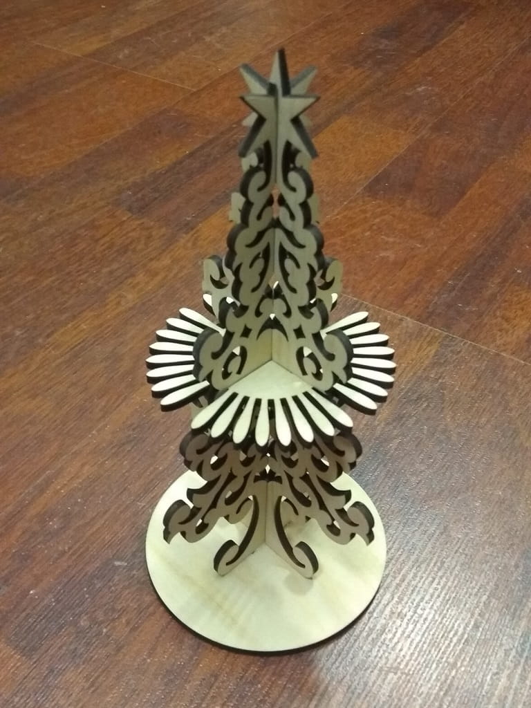 Laser Cut Decorative Christmas Tree Napkin Holder