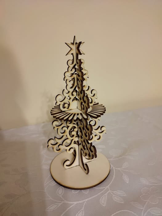 Laser Cut Decorative Christmas Tree Napkin Holder