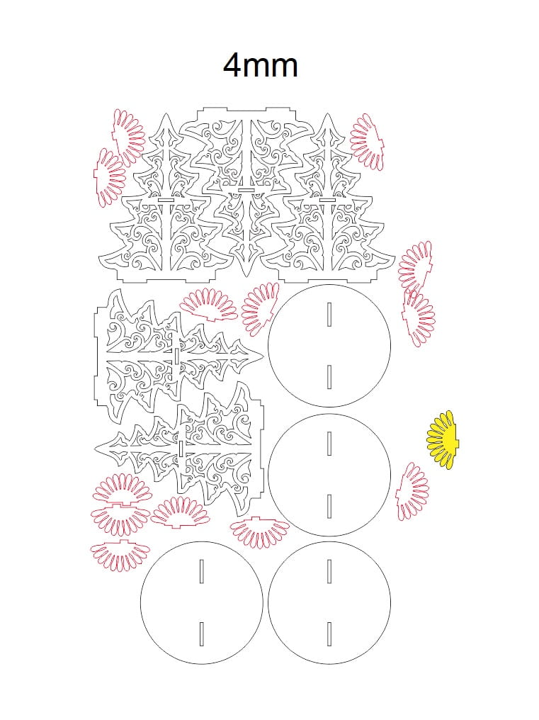Laser Cut Festive Christmas Napkin Holder