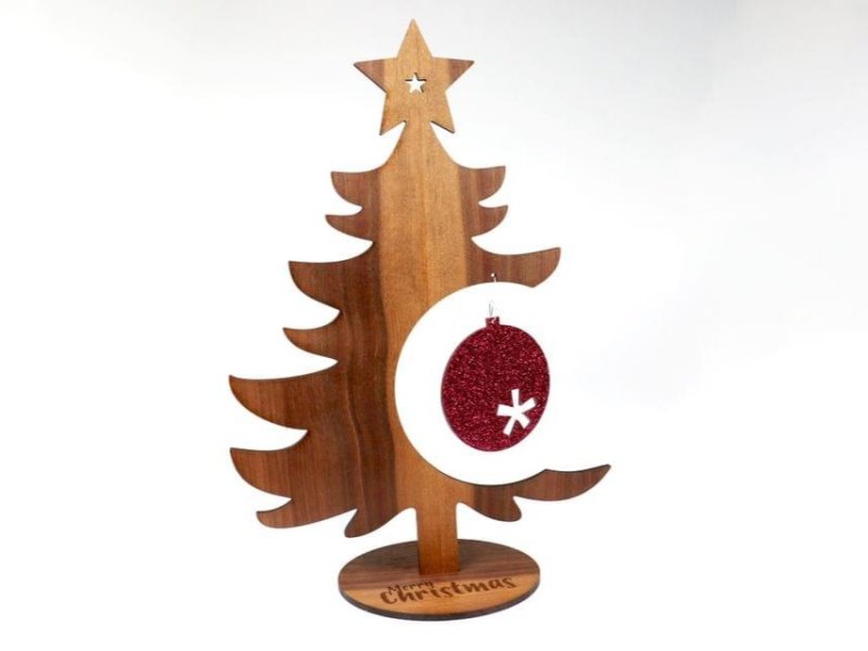 Laser Cut Christmas Tree Ornament Hanger