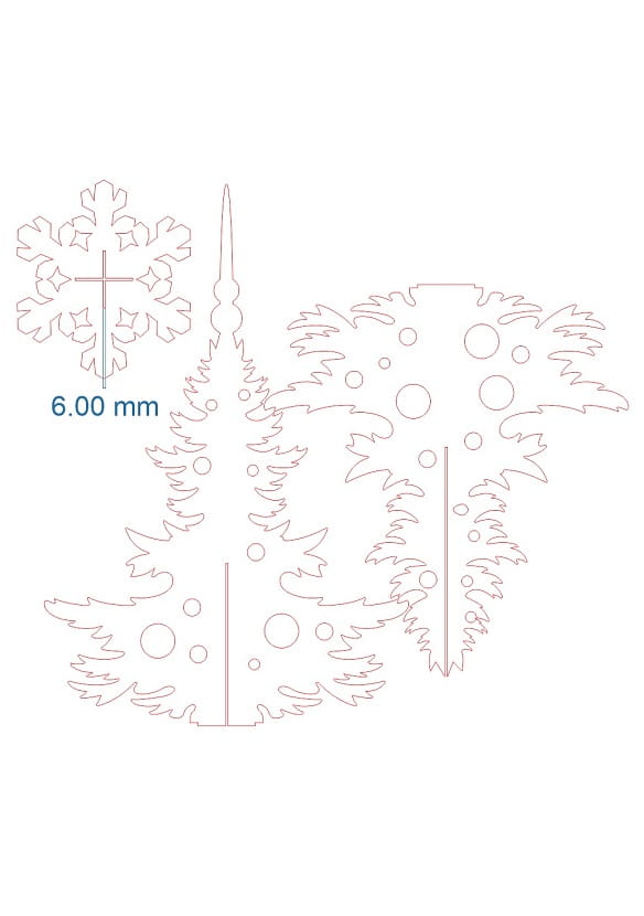 Laser Cut Large Decorative Christmas Tree