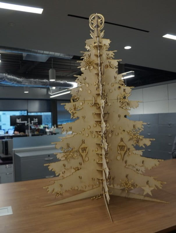 Laser Cut Large Wooden Christmas Tree