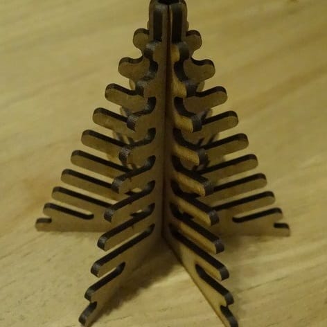 Laser Cut Six Sided Christmas Tree Decor