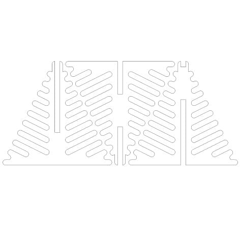 Laser Cut Six Sided Christmas Tree Decor