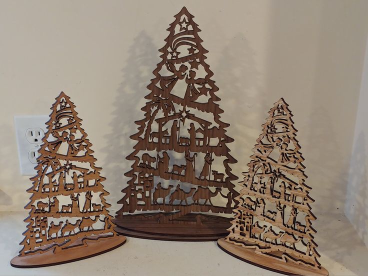 Laser Cut Nativity Scene Christmas Tree