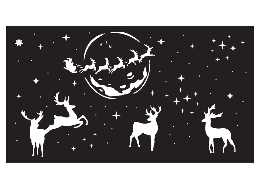 Laser Cut Christmas Scene Wall Panel