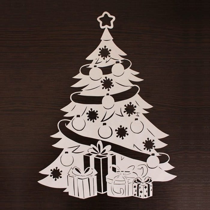 Laser Cut Christmas Tree Cutting Dies Stencil Scrapbooking