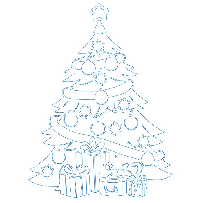 Laser Cut Christmas Tree Cutting Dies Stencil Scrapbooking