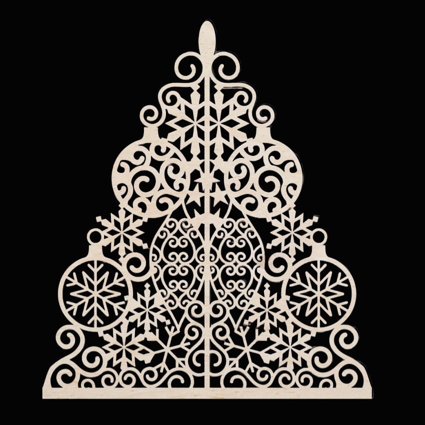 Laser Cut Christmas Tree Wall Decoration