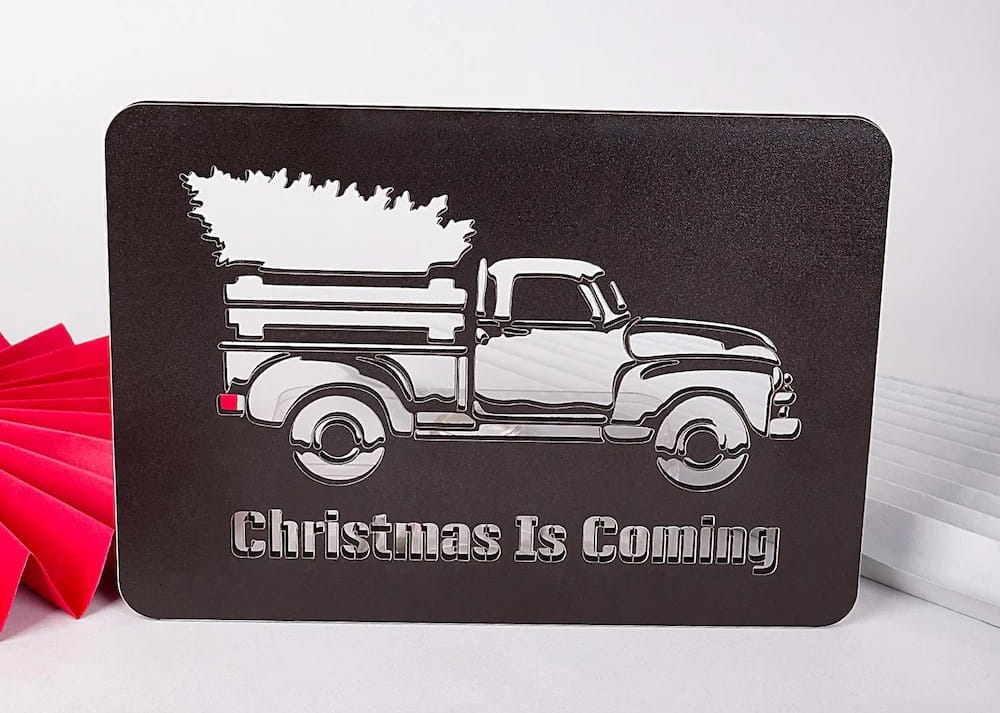 Laser Cut Elegant Christmas Coming Wall Frame