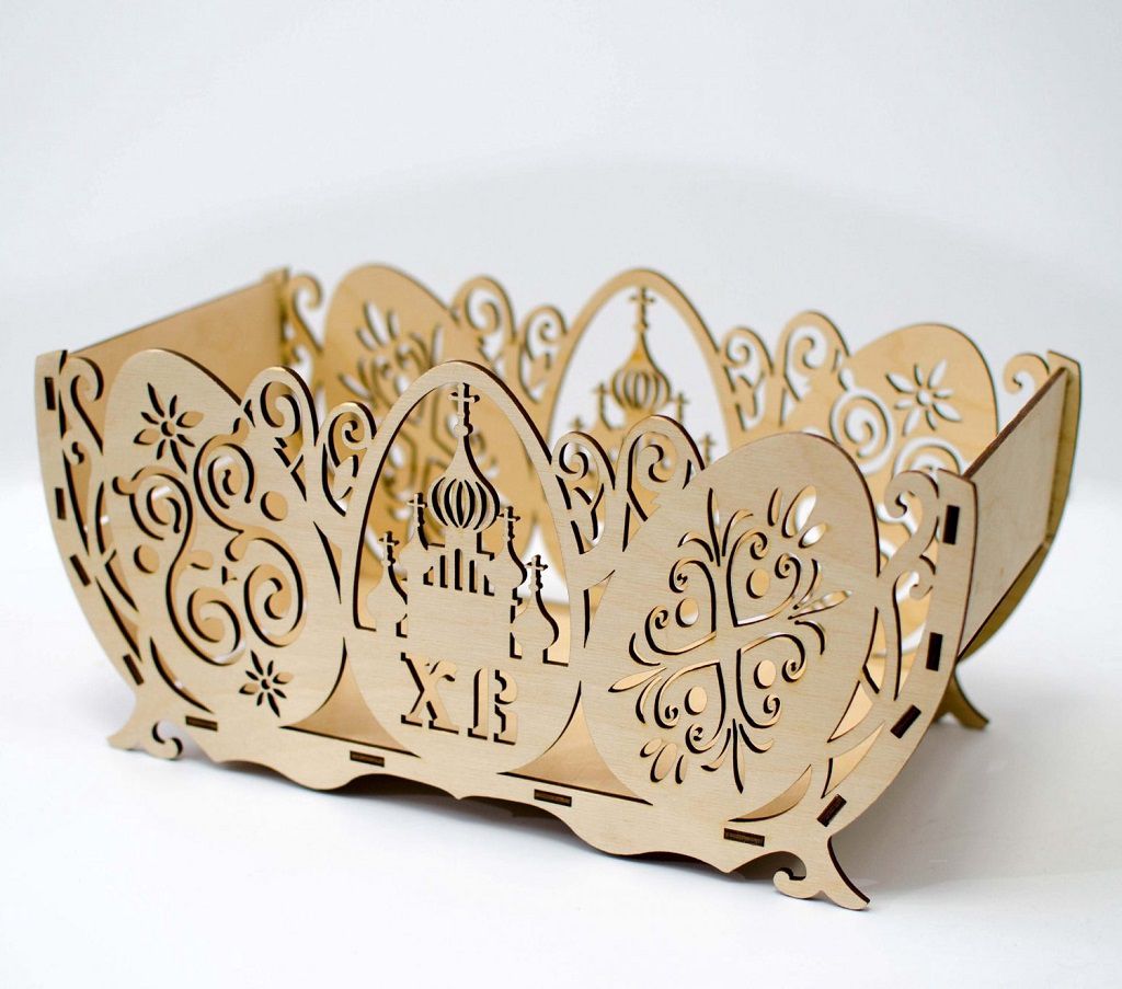 Laser Cut Easter Basket for Eggs