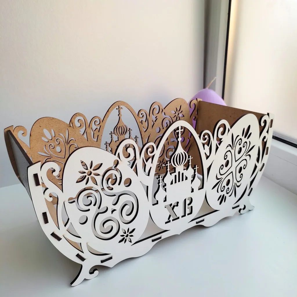 Laser Cut Easter Basket for Eggs