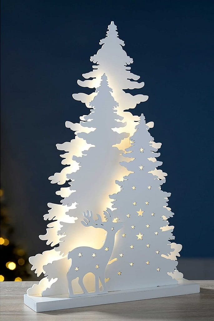 Laser Cut Light Up Christmas Tree Shelf Decor