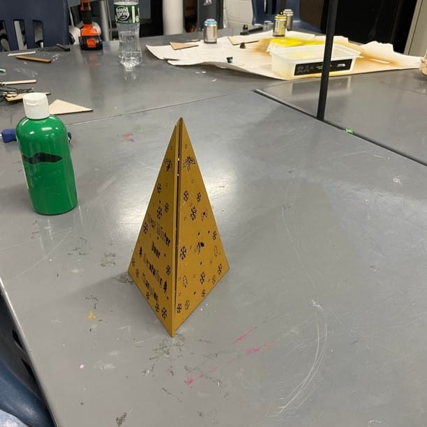 Laser Cut Light Up Pyramid Style Christmas Tree