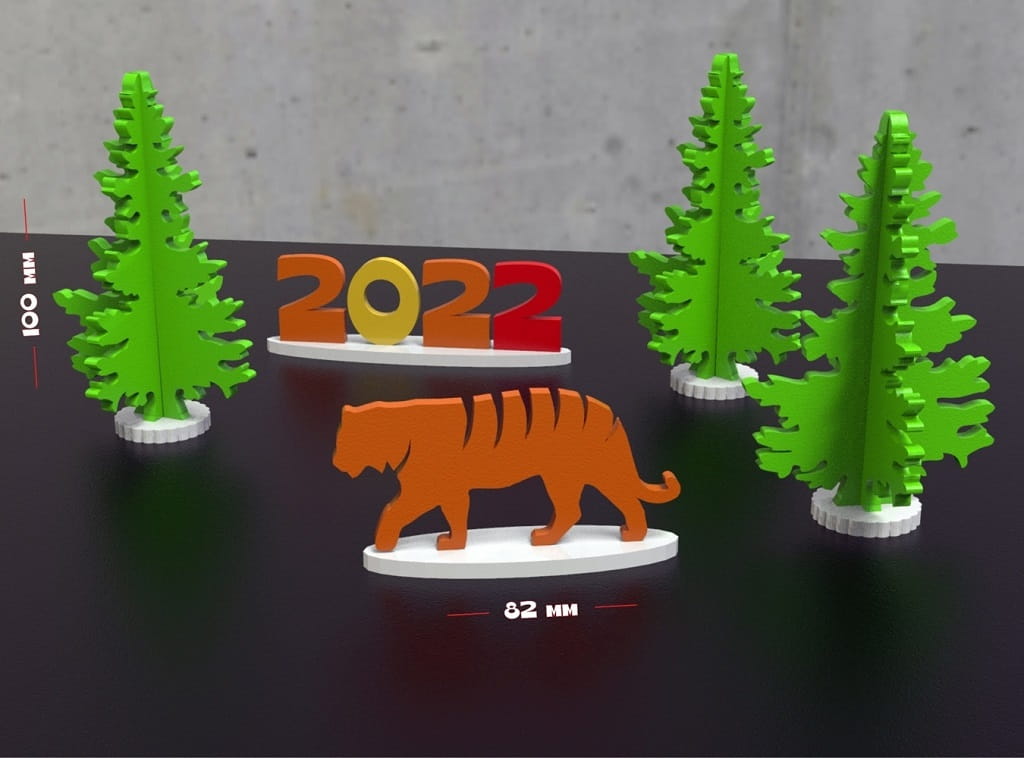 Laser Cut New Year Decor Toys