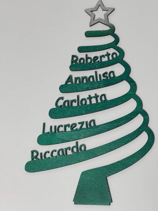 Laser Cut Personalized Name Christmas Tree Ornament