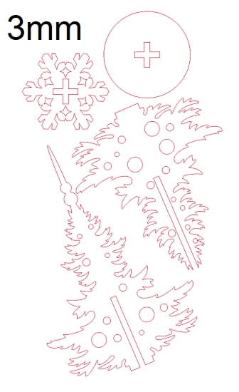 Laser Cut Plywood Eco Christmas Tree Decor