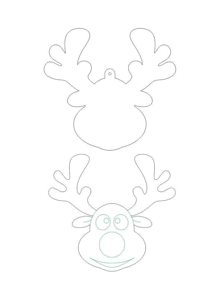 Laser Cut Reindeer Chocolate Holder Decoration