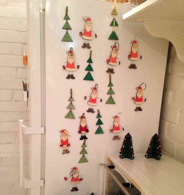 Laser Cut Santa Claus Father Frost and Christmas Tree Ornament