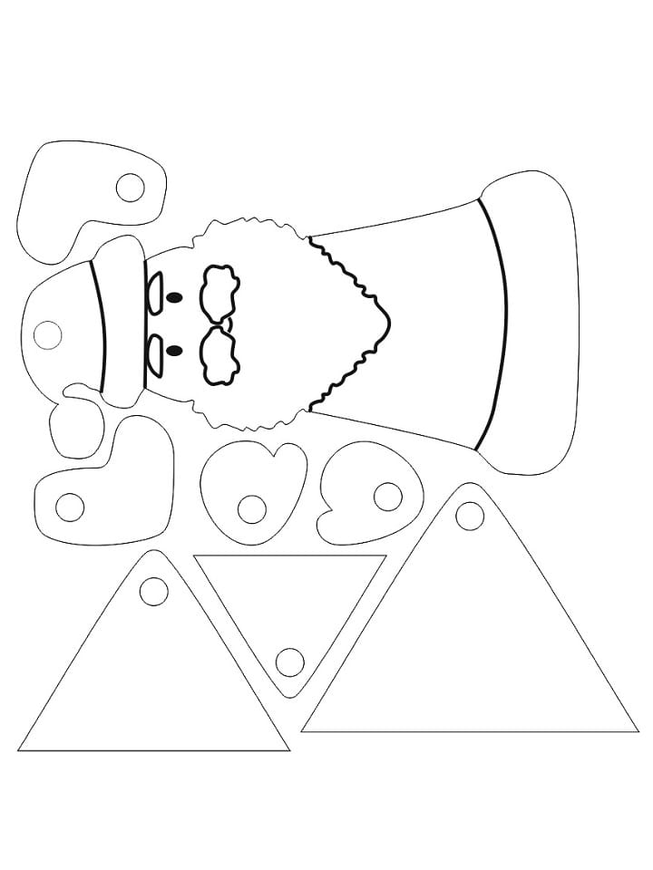 Laser Cut Santa Claus Father Frost and Christmas Tree Ornament