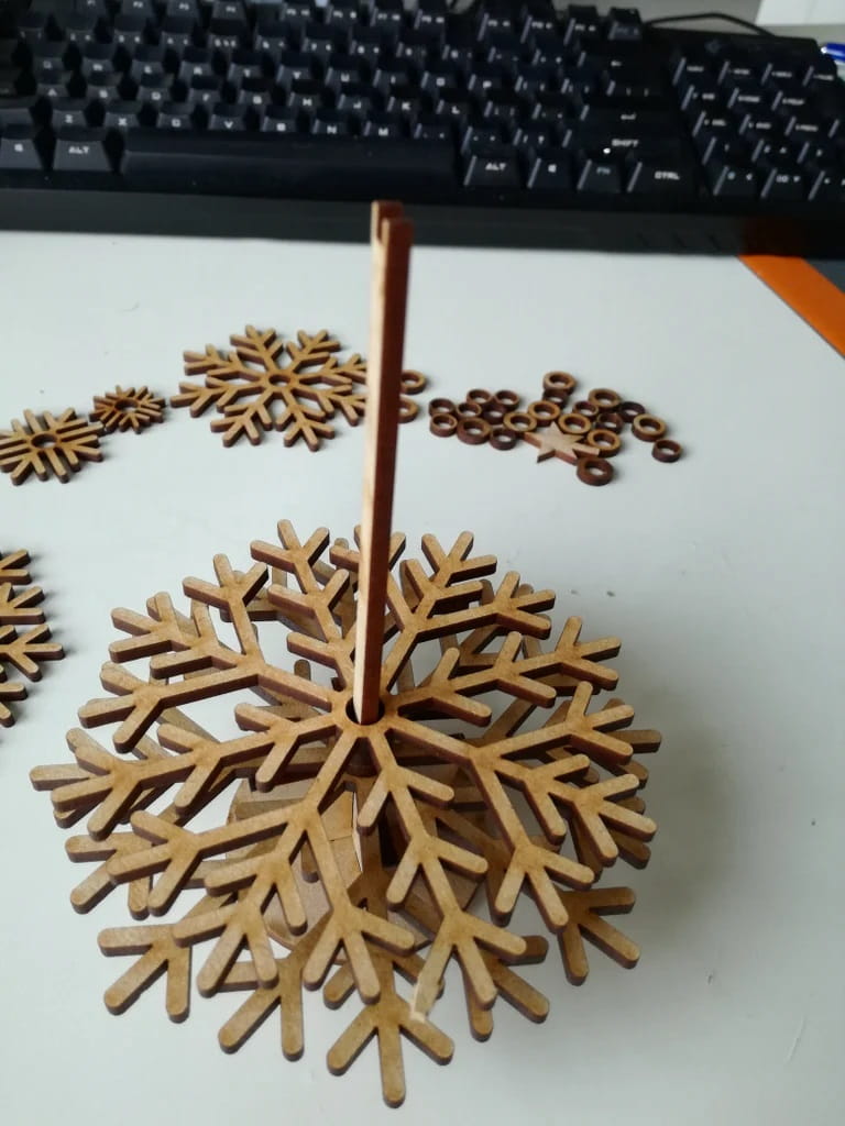 Laser Cut Snowflake Christmas Tree