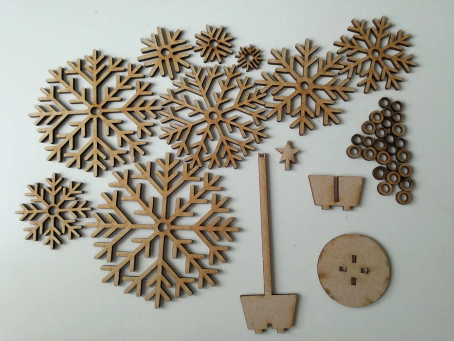 Laser Cut Snowflake Christmas Tree