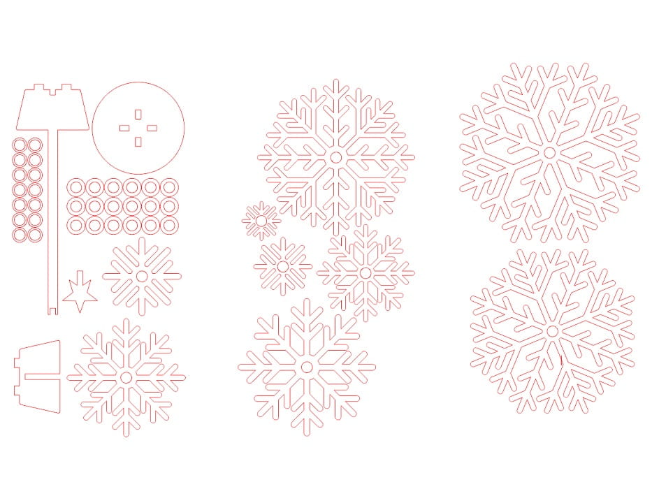 Laser Cut Snowflake Christmas Tree