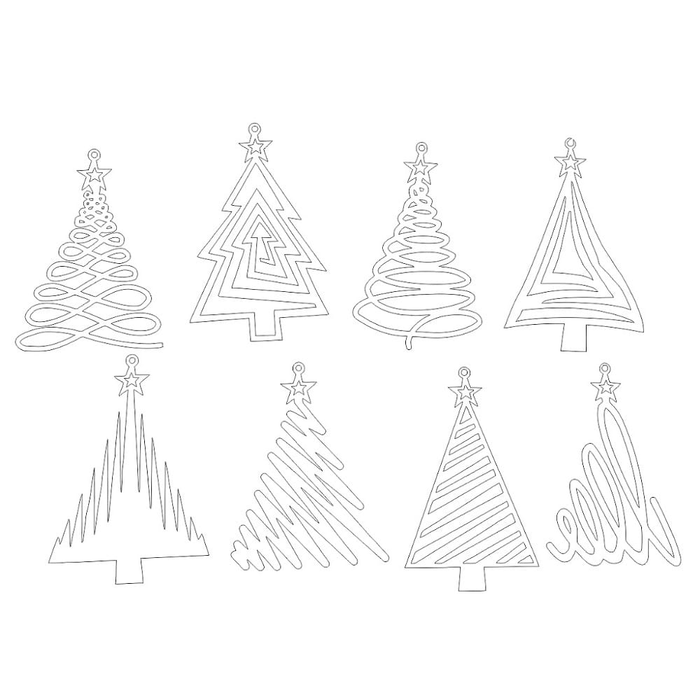 Laser Cut Spiral Christmas Tree Ornament