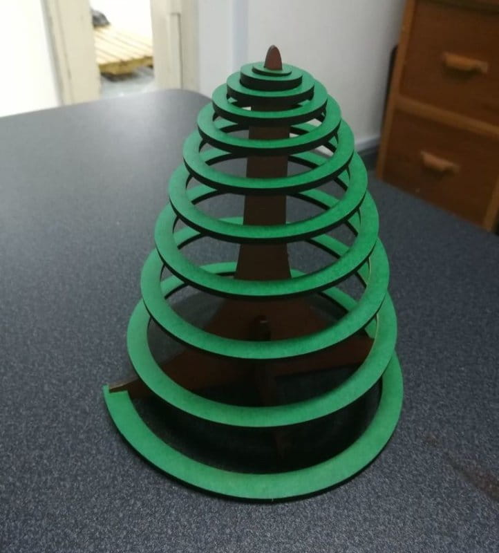 Laser Cut Swirl Christmas Tree