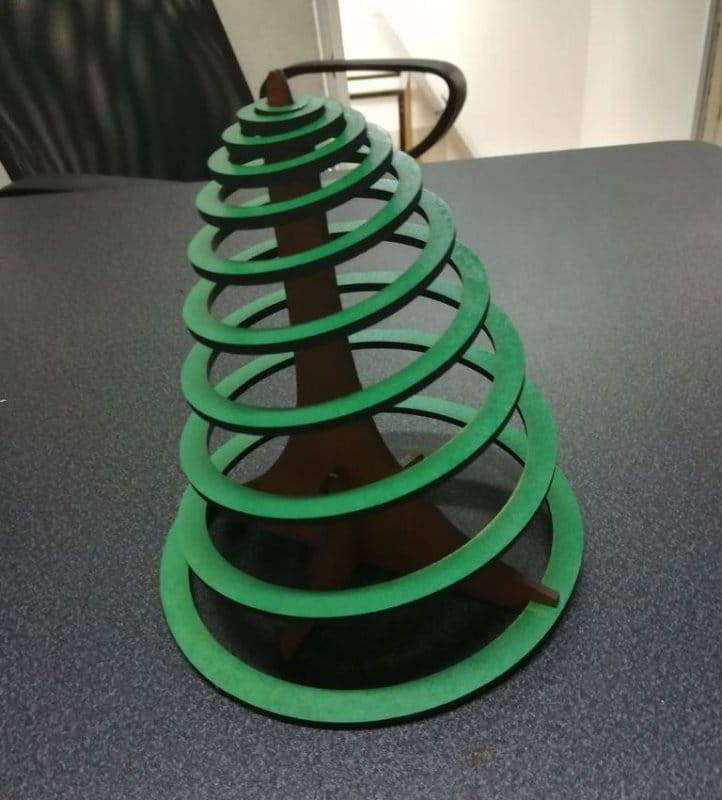 Laser Cut Swirl Christmas Tree