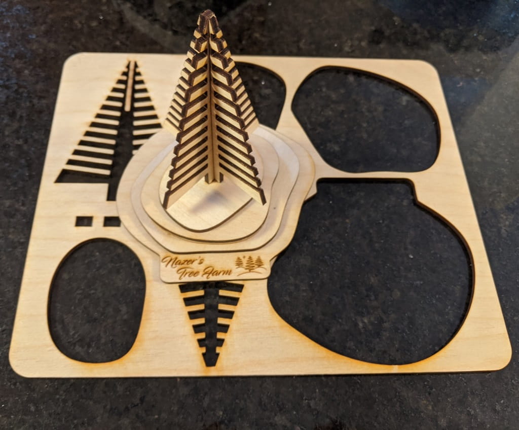 Laser Cut Table Top Christmas Tree Decor