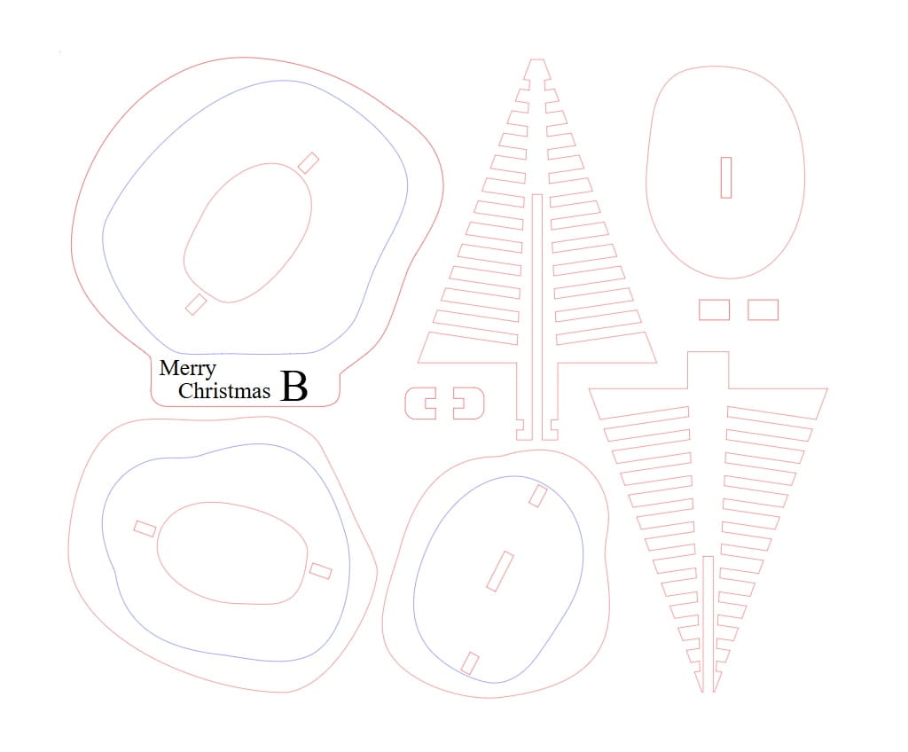 Laser Cut Table Top Christmas Tree Decor