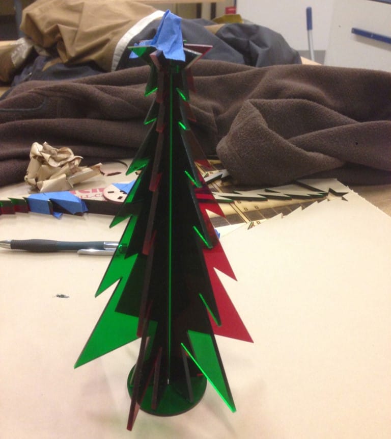 Laser Cut Tabletop Acrylic Christmas Tree