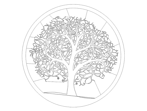 Laser Cut Tree of Life Wall Decor