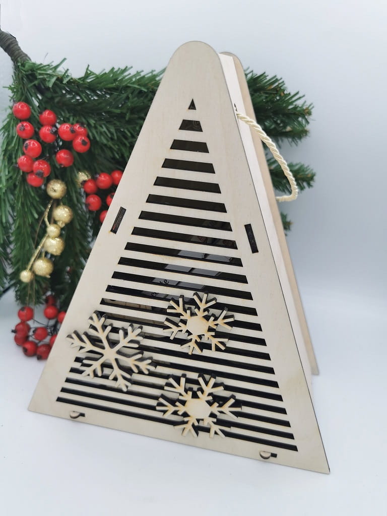 Laser Cut Wooden Christmas Gift Box
