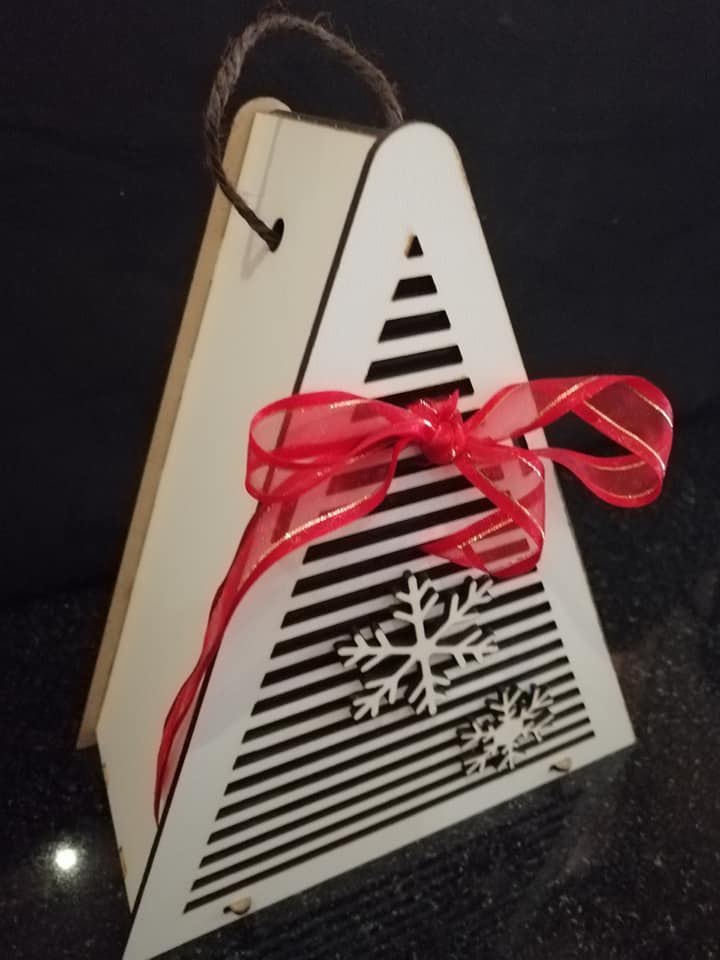 Laser Cut Wooden Christmas Gift Box