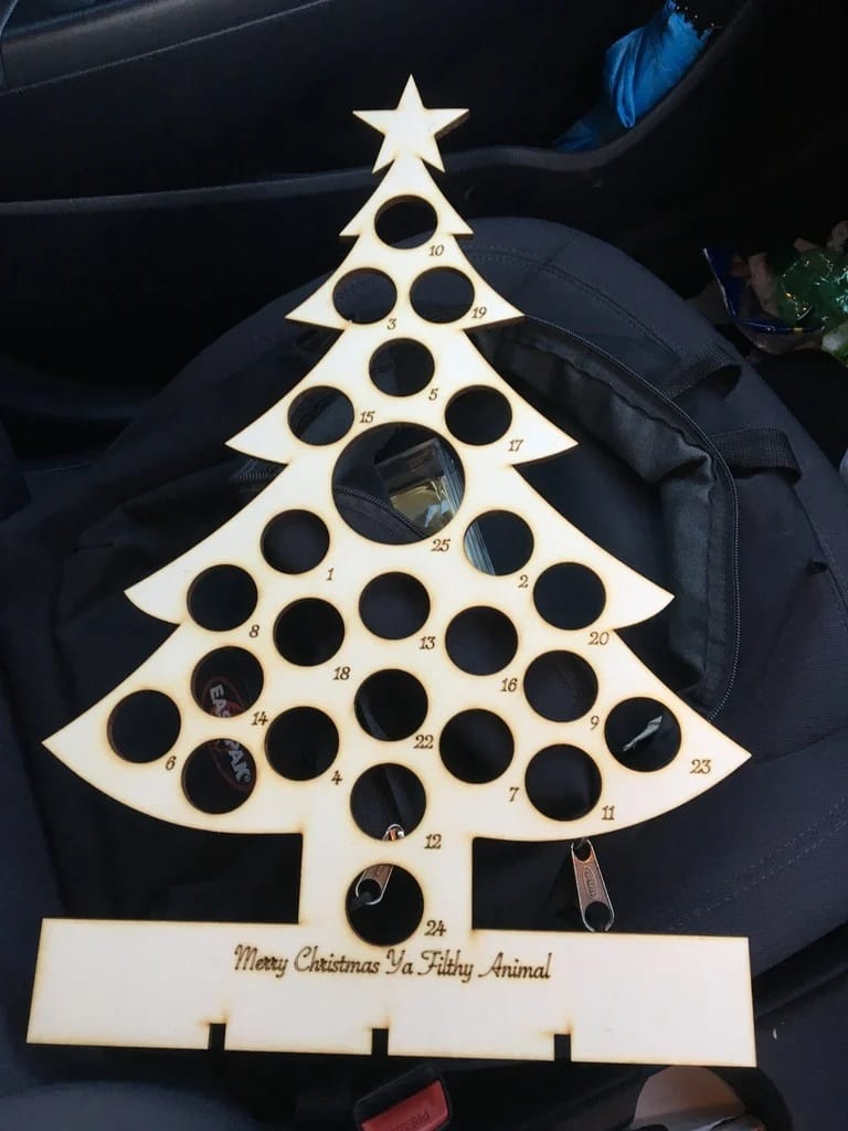 Laser Cut Wooden Christmas Tree Advent Calendar