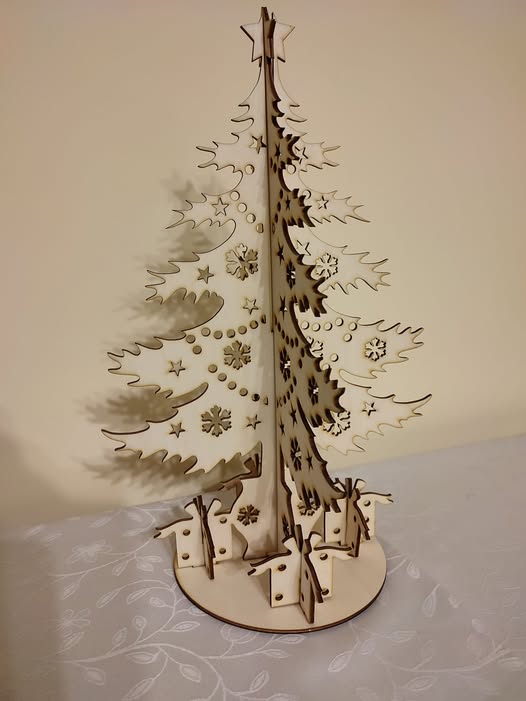 Laser Cut Wooden Christmas Tree Decor