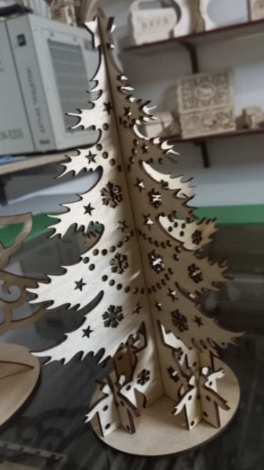 Laser Cut Wooden Christmas Tree Decor