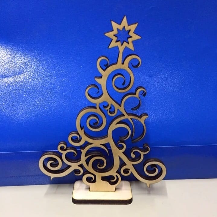 Laser Cut Wooden Christmas Tree Decoration