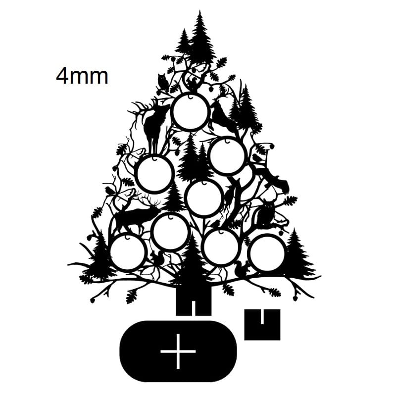 Laser Cut Woodland Themed Christmas Tree