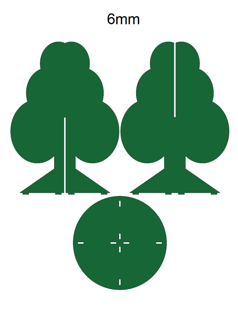 Laser Cut Wooden Tree Decorations Craft