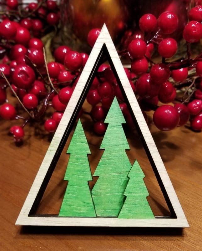 Laser Cut Xmas Tree Sculpture