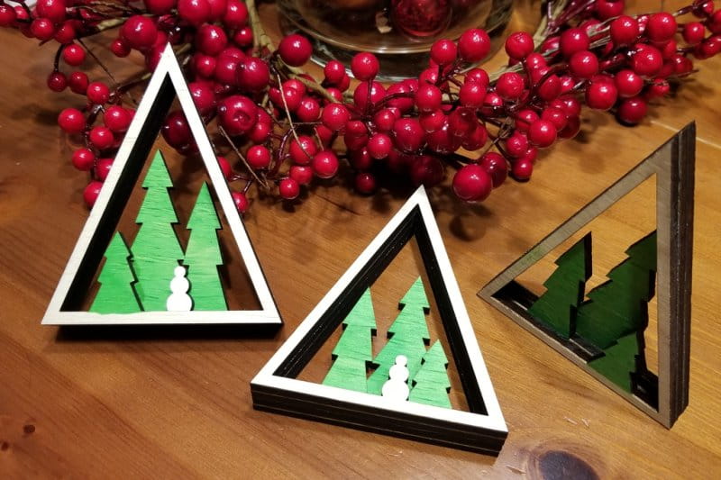 Laser Cut Xmas Tree Sculpture