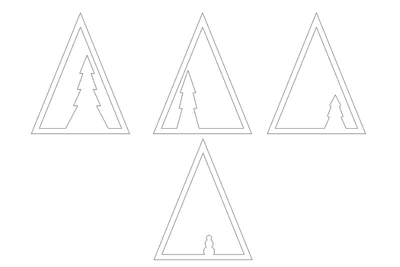 Laser Cut Xmas Tree Sculpture