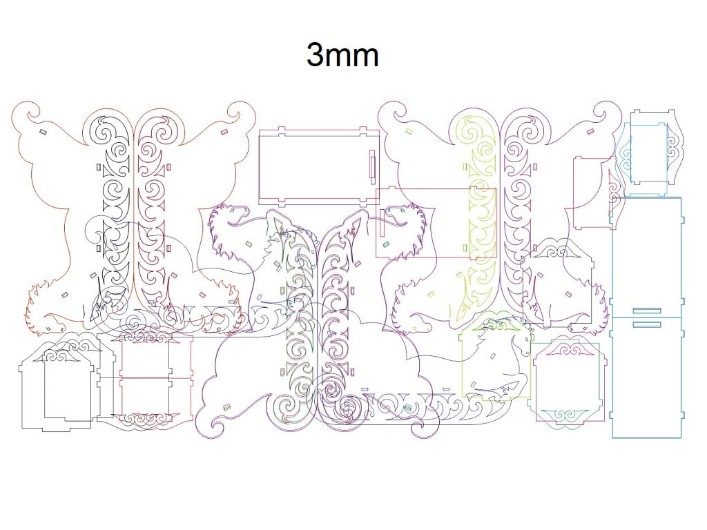 Laser Cut Decorative Wooden Christmas Sleigh